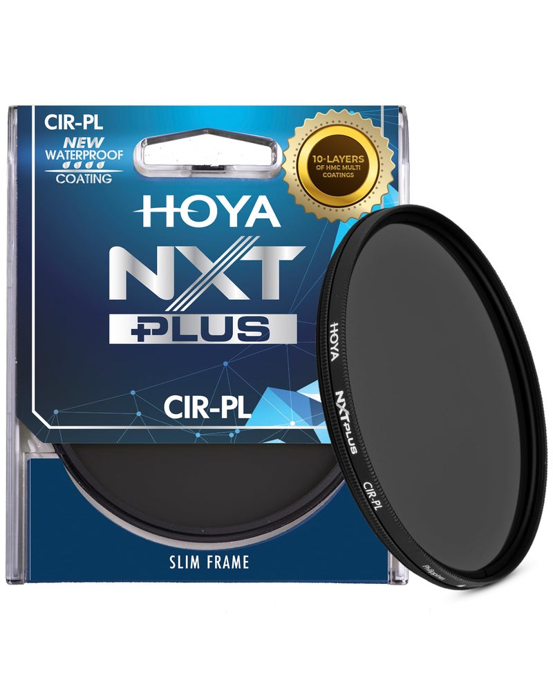 HOYA فلتر هويا NXT بلس 58 مم قطبي - قطبي دائري مع طلاء مقاوم للماء، 10 طبقات من طلاء HMC، عامل فلتر 1.72 لسرعة التركيز التلقائي، إطار ألمنيوم منخفض الحجم للتصوير الخارجي - Image 1